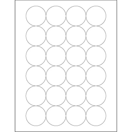 Bondad 1.66 in. White Circle Laser Labels, 2400PK BO2822801